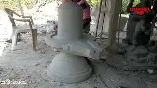 Stone Carving | Black Stone Shivling Making | @CHANNELM2