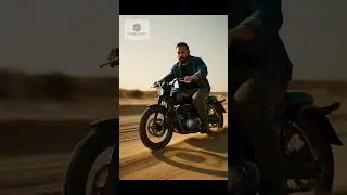 A Man Riding bike 🚲 in desert 🏜️🏝️ #ai #aiart #ride