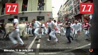 Encierro San Fermin Pamplona 11 de Julio 2012   Fuente Ymbro