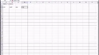 Metric Conversion with Excel