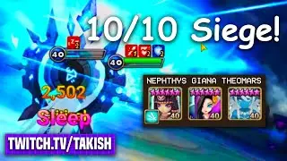 Nephthys + Giana Defense?! 10/10 Wins in G3 Guild Siege! - Takish Twitch Stream