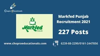 Markfed Punjab Recruitment 2021