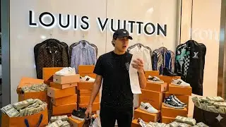 GASTANDO UNA FORTUNA EN ROPA Y ZAPATOS LUIS VUITTON | LONCHE