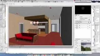 ArchiCAD 18 Adding Lights and Camera Rendering