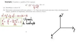Exemplo - Identificando e esboçando uma quádrica (GA4.9)