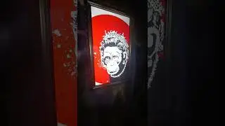 Animated version of Monkey Queen, 2003, Banksy