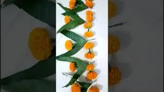 Mango Leaves and Flowers  Decoration.  #doyourself  #flowesrdecoration #mangoleavesdecoration