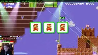 Super Mario Maker - Bonus Super Expert run from Twitch stream