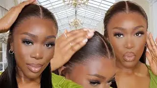 😍 THE BEST YAKI STRAIGHT HAIR | CLEAR LACE & CLEAN HAIRLINE| NO PLUCKING NEEDED! |OMGHERHAIR