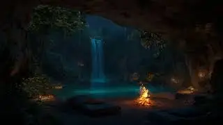 36 Hours Sleep in a Cave 🌧️ Fall Asleep in 5 Minutes with Rain & Campfire Sounds for Deep Rest😴🔥