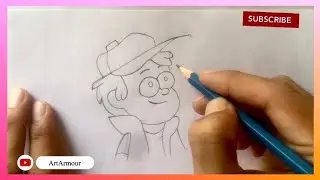 How To Draw Dipper Pines From Gravity Falls Easy || Dipper Pines Drawing Step By Step || #shorts