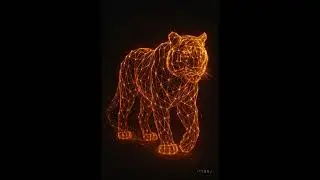 Creatures born from light ✨  Tiger, eagle, elephant, fox, and dolphin #NeonAnimals #DigitalWildlife