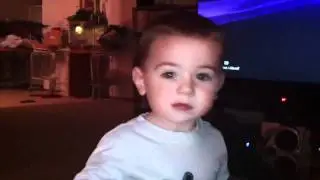 Caleb rocking out to some Linkin Park