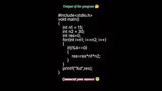 Comment your answer || what's a output of the program 🤔 #codingchallenge #coding #shorts #shortsfeed