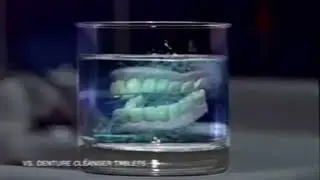 Retro Efferdent Plus Denture Cleaner Commercial 2003 Efferdent Plus Listerine