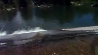 Me sliding down the Dam