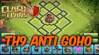 COC: TH9 ANTI GOHO BASE - WHERE'S THE GIANT BOMBS ARE?! ( NEW UPDATE) 2016