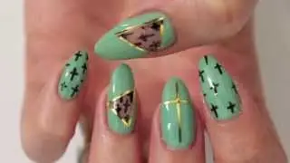 ✞ Mint Cut Out Nail Design ✞