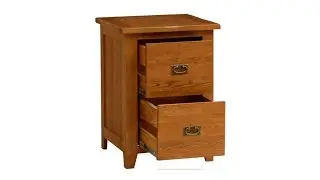 Rustic Oak 2 Drawer Filing Cabinet - PineSolutions