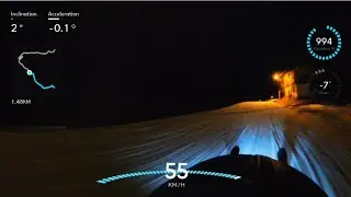 Nachtrodeln ☆highspeed mit 63 km/h  (28.12.2023) / #sledding