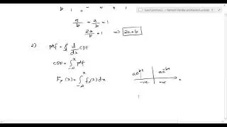 Cumulative Distribution Function (CDF) & Probability Density Function (pdf) Example questions