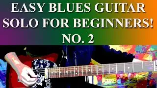 EASY BLUES GUITAR SOLO FOR BEGINNERS - #bluesguitarlesson #beginningbluesguitar #easybluessolo