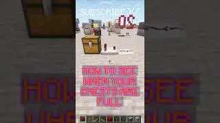 How to use COMPARATORS to see when CHESTS ARE FULL! | Redstone with PsiVolt #minecraft #redstone