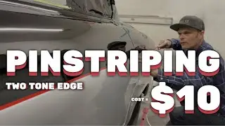 Pinstriping Two-Tone Edge for $10 on Freshly Painted Classic Car