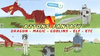 [Download] Azton's Vanilla Fantasy Addon Beta 1.0 | Dragon, Magic, Goblins Etc | Mod Minecraft PE
