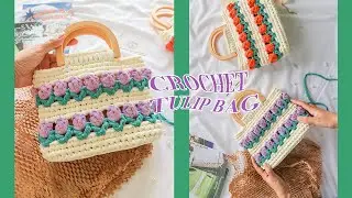 Crochet Tulip Bag🌷 Hướng dẫn móc túi xách hoa Tulip siêu hot trên TikTok🌷 Vyvascrochet