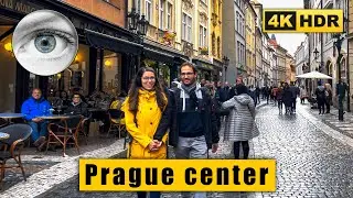 Prague center walk 4k - Old Town Square after the rain 🇨🇿 Czech Republic HDR ASMR