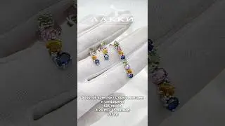 Золотой комплект с бриллиантами и сапфирами 4.76 гр / 3.17 гр