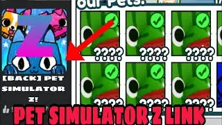 PET SIMULATOR Z IS BACK! (LINK IN DESCRIPTION!)