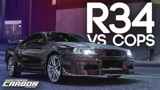 R34 GTR VS POLICE - Need for Speed Carbon (Challenge Series - #14)