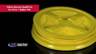 Yellow Gamma Seal&reg; Lid for 3.5 to 7 Gallon Pail | U.S. Plastic Corporation&reg;