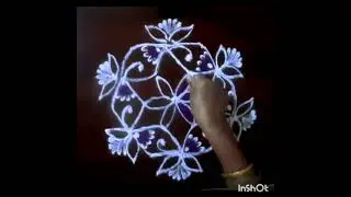 Simple 5x3 dot rangolidesign fordailyuse🌟#muggulu#dailykolam#easyrangoli#kolamdesign#rangolidesign🌟
