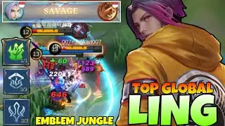 LING SAVAGE! ling Best Build & Emblem 2022 | Top 1 Global Ling | Mobile legends