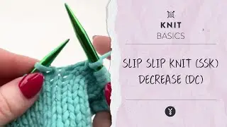 Как вязать убавку скользящим петлём (SSK) | Урок для начинающих