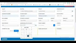 Admission Screen | ESM school management system | Cyber Advance Solutions