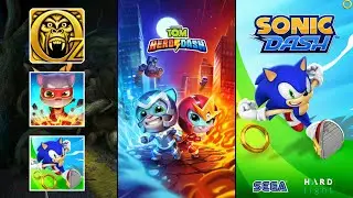 Temple Run Oz Vs Talking Tom Hero Dash Vs Sonic Dash - Endless Run Gameplay