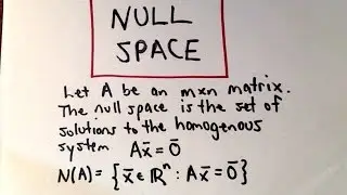 Null Space of a Vector Space