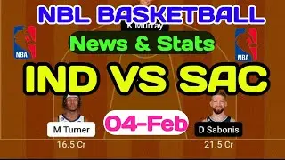IND VS SAC NBA BASKETBALL || IND VS SAC DREAM11 PREDICTION | INDIANA VS SACRAMENTO KINGS NBA MATCH |