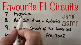 ASMR Whiteboard F1 My Top 10 Favourite Circuits Video