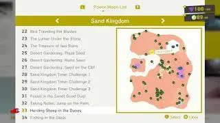 Sand Kingdom 100% Moon Locations Map Super Mario Odyssey