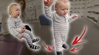 BABY CHOOSE'S HIS FIRST WALKING SHOES