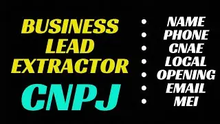 Online Business Lead Extractor (CNPJ) - CNAE - Names - Phone Numbers