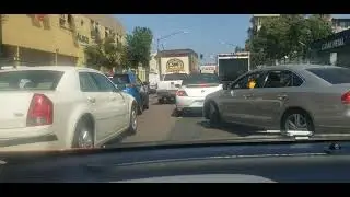 Driving through Little Italy San Diego California 9/3/21