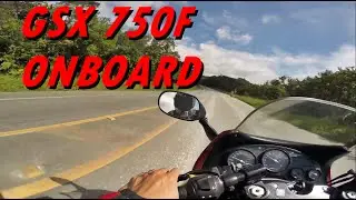 GSX 750F - Onboard com o Renato, Suzuki GSX 750F ,Tr&acirc;nsito,Acelerada de Leve