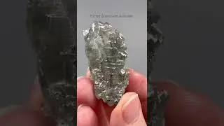Etched Quartz Crystal with Actinolite Inclusions