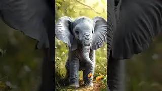 Happy Elephant Spreads Joy in the Wild! #ElephantJoy #HappyElephant #WildlifeMagic #CuteAnimals